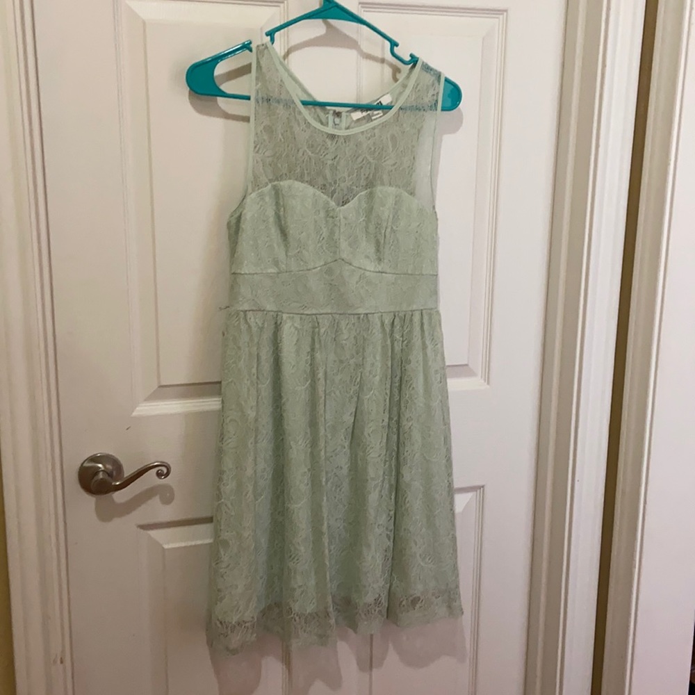 Mint green dress